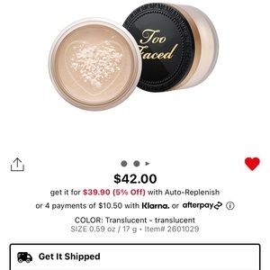 Too Faced Born This Way Ethereal Setting Powder #TRANSLUCENT, NEW with box 💄💋